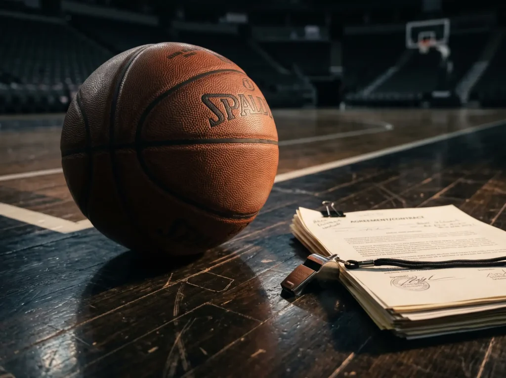 Tribunal NBA con documentos de investigación de integridad y apuestas
